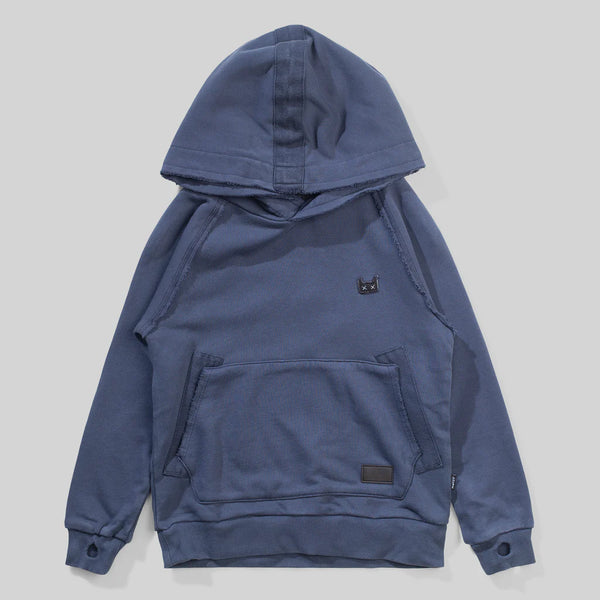 Munster Sashimi Hoody in Washed Dark Denim Blue