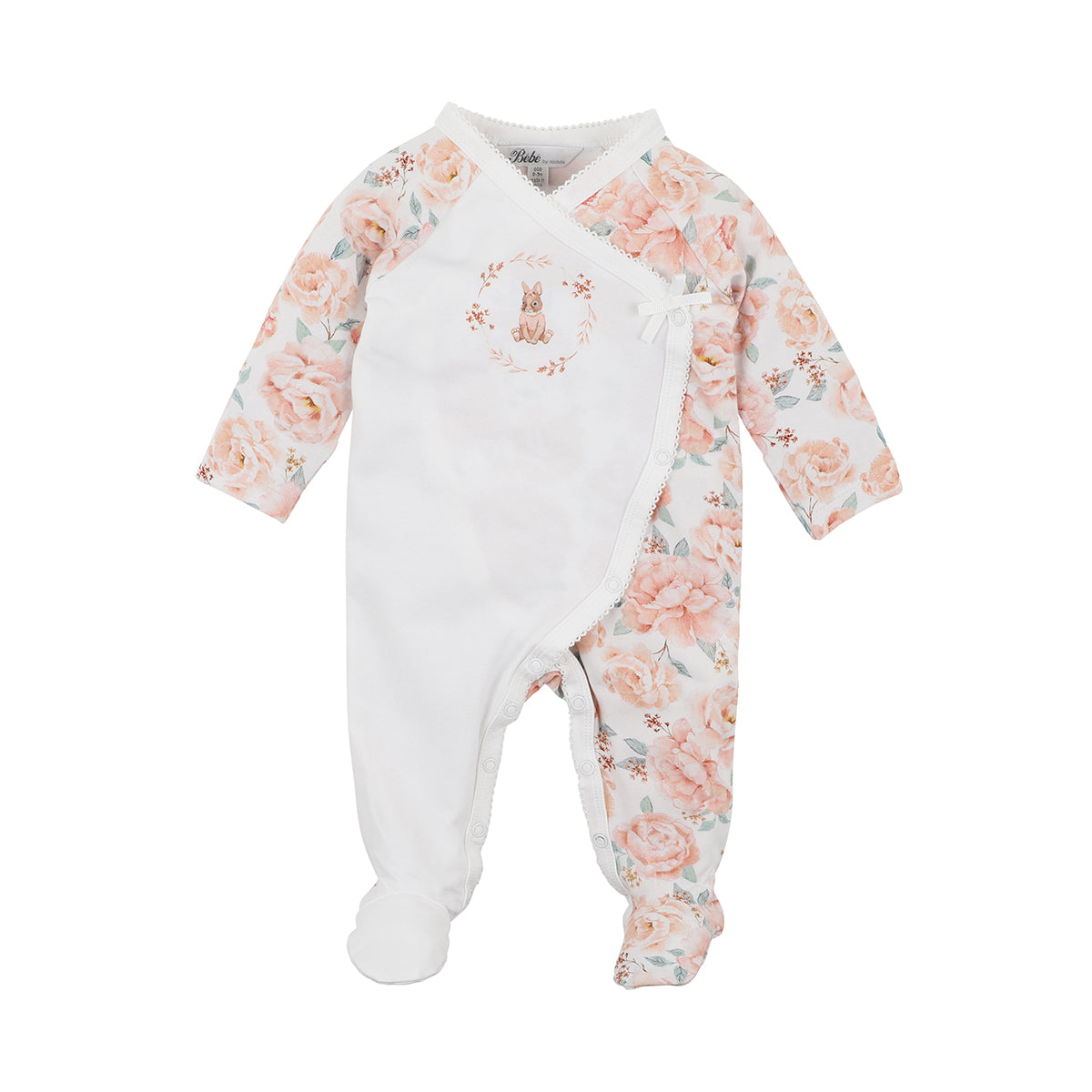 Bebe Coco Print Wrap Romper in multicolour