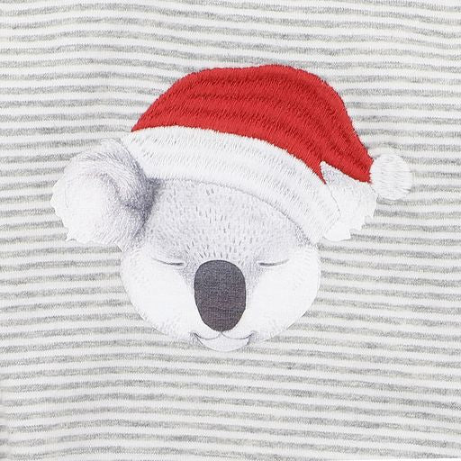 Bebe Master Koala Xmas Bodysuit in grey stripe