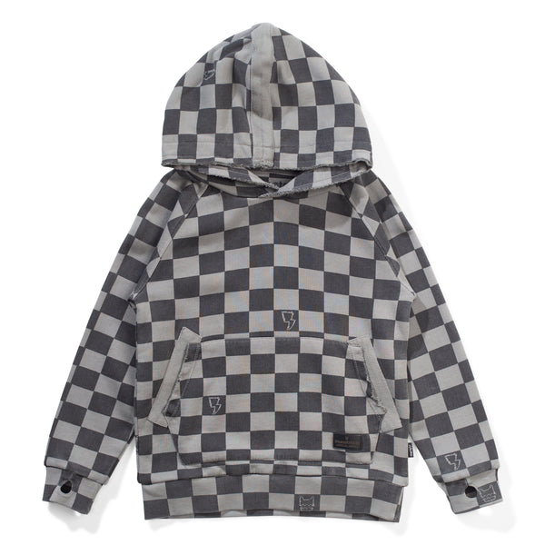 Munster Check Me Hoody in Washed Black