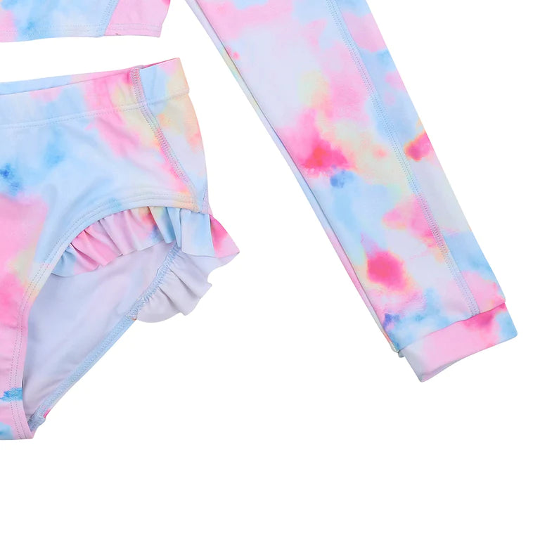 Minihaha Pia Cropped Rashie Set in tie dye