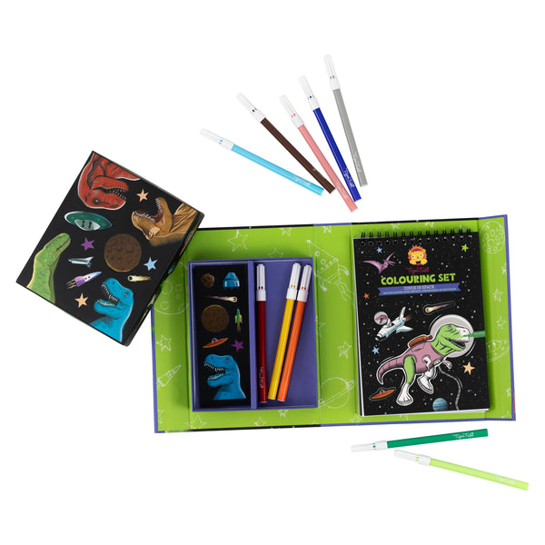Tiger Tribe Colouring Set - Dinos in space