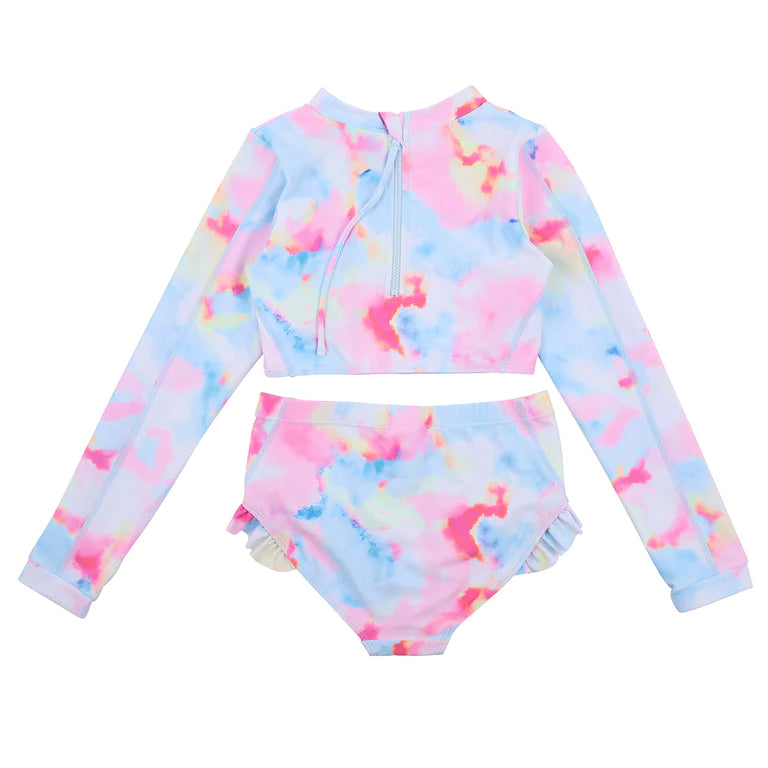 Minihaha Pia Cropped Rashie Set in tie dye