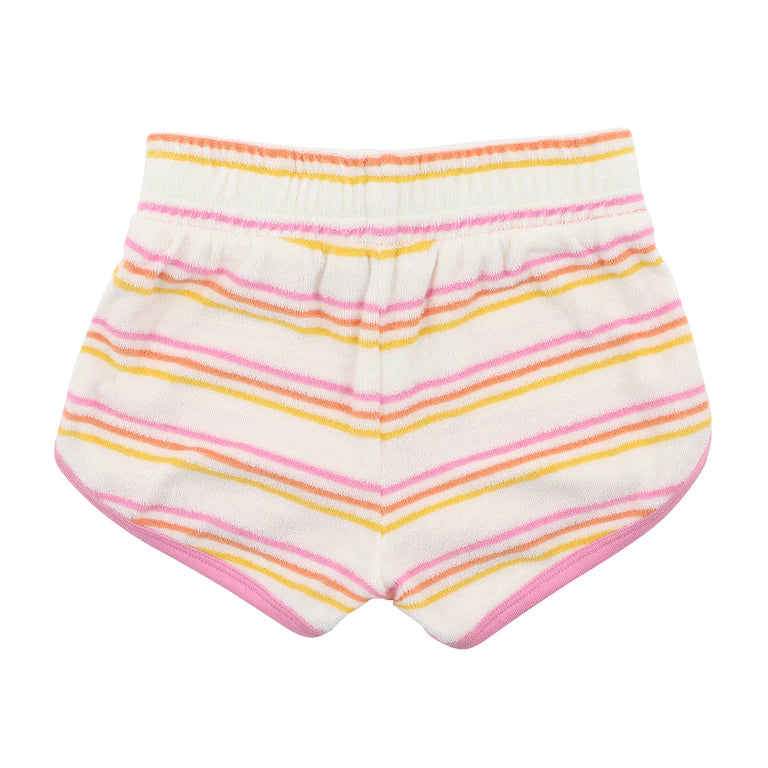 Fox & Finch Retro Terry Shorts in candy stripe