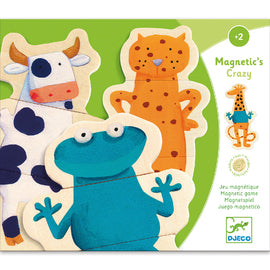 Djeco Wooden Magnetic Crazy Animals Set