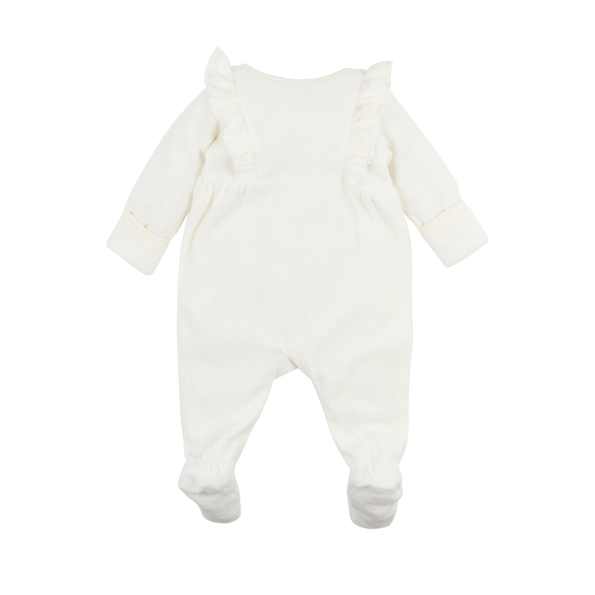 Bebe esme velour onesie in cream