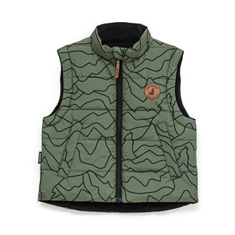 Crywolf Reversible Vest - khaki alps in green