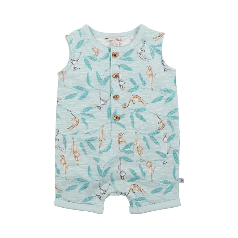 Fox & Finch Monkey print romper