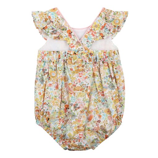 Bebe Liberty print  back bow romper