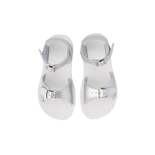 Salt water sandals surfer in silver