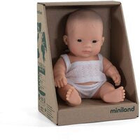 Miniland Baby Doll Asian Girl 21cm (boxed with underwear set)