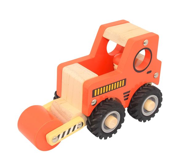 ToysLink wooden vehicle - Road Roller in orange