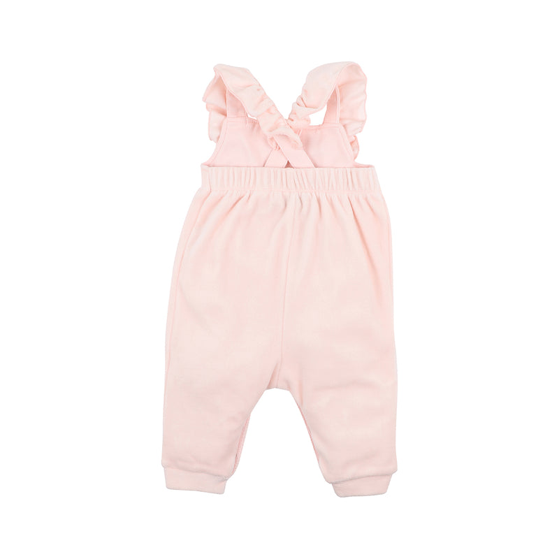 Bebe coco velour overall peachy pink in pink