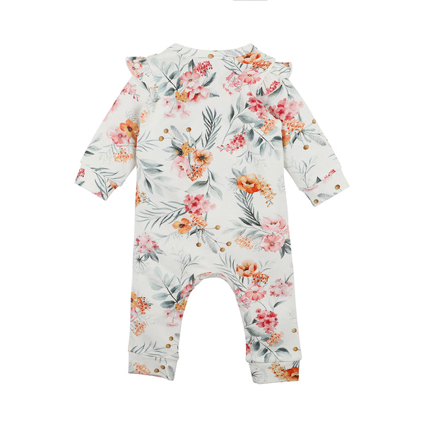 Bebe esme print zip onesie in multicolour