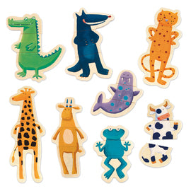 Djeco Wooden Magnetic Crazy Animals Set