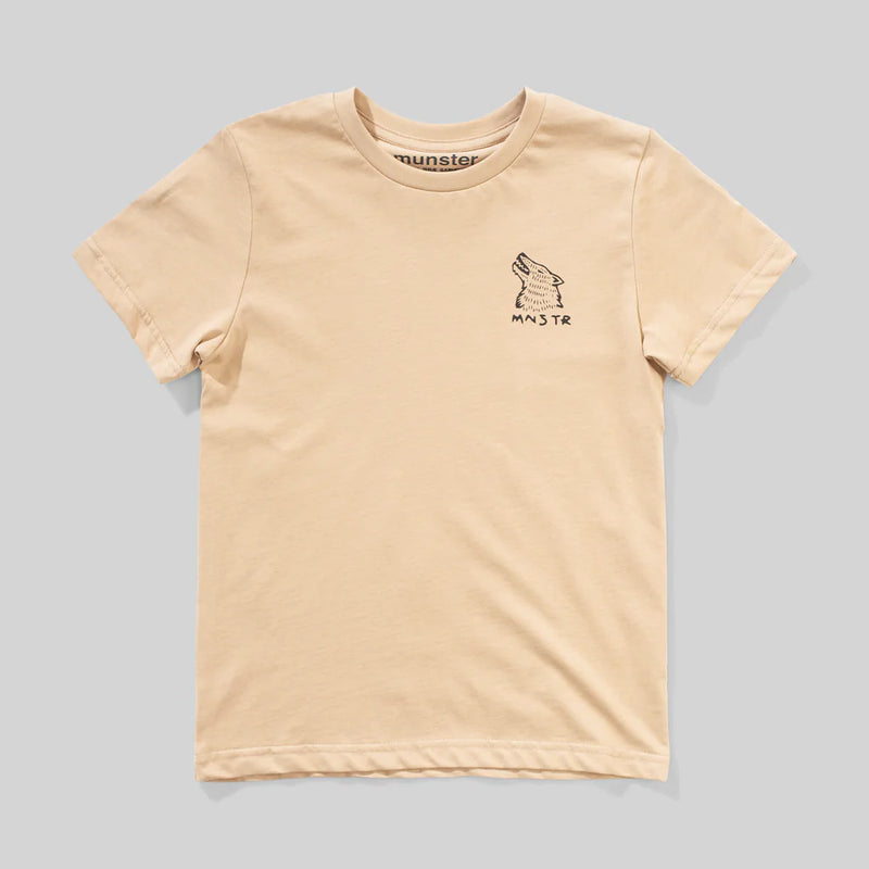 Munster Kids howl ss tee sand