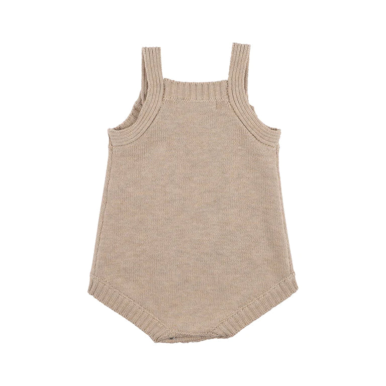 Bebe Jessie Possum Knit bodysuit in tan marle