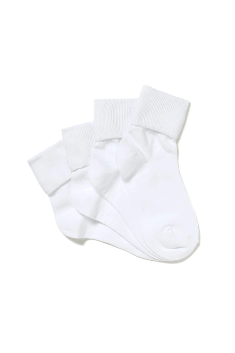 Bonds School Turnover Top Sock in White