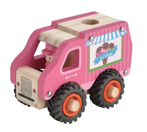 ToysLink wooden vehicle - Ice Cream truck in pink