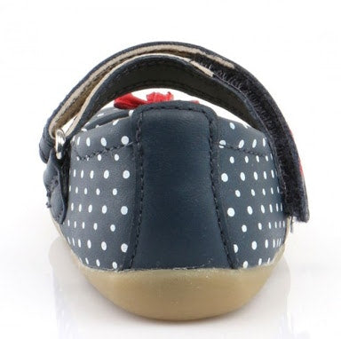 BOBUX Swing Ballet Navy/White Dots in navy